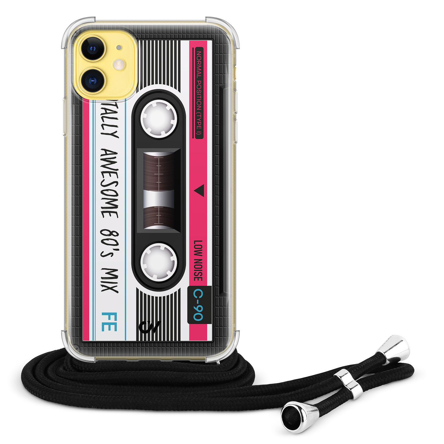 Casevibes iPhone 11 hoesje met koord - Cassette