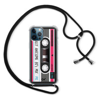 Casevibes iPhone 12 (Pro) hoesje met koord - Cassette