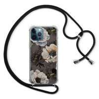 Casevibes iPhone 12 (Pro) hoesje met koord - Blooming