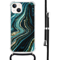 Casevibes iPhone 13 hoesje met koord - Blue Marble Waves