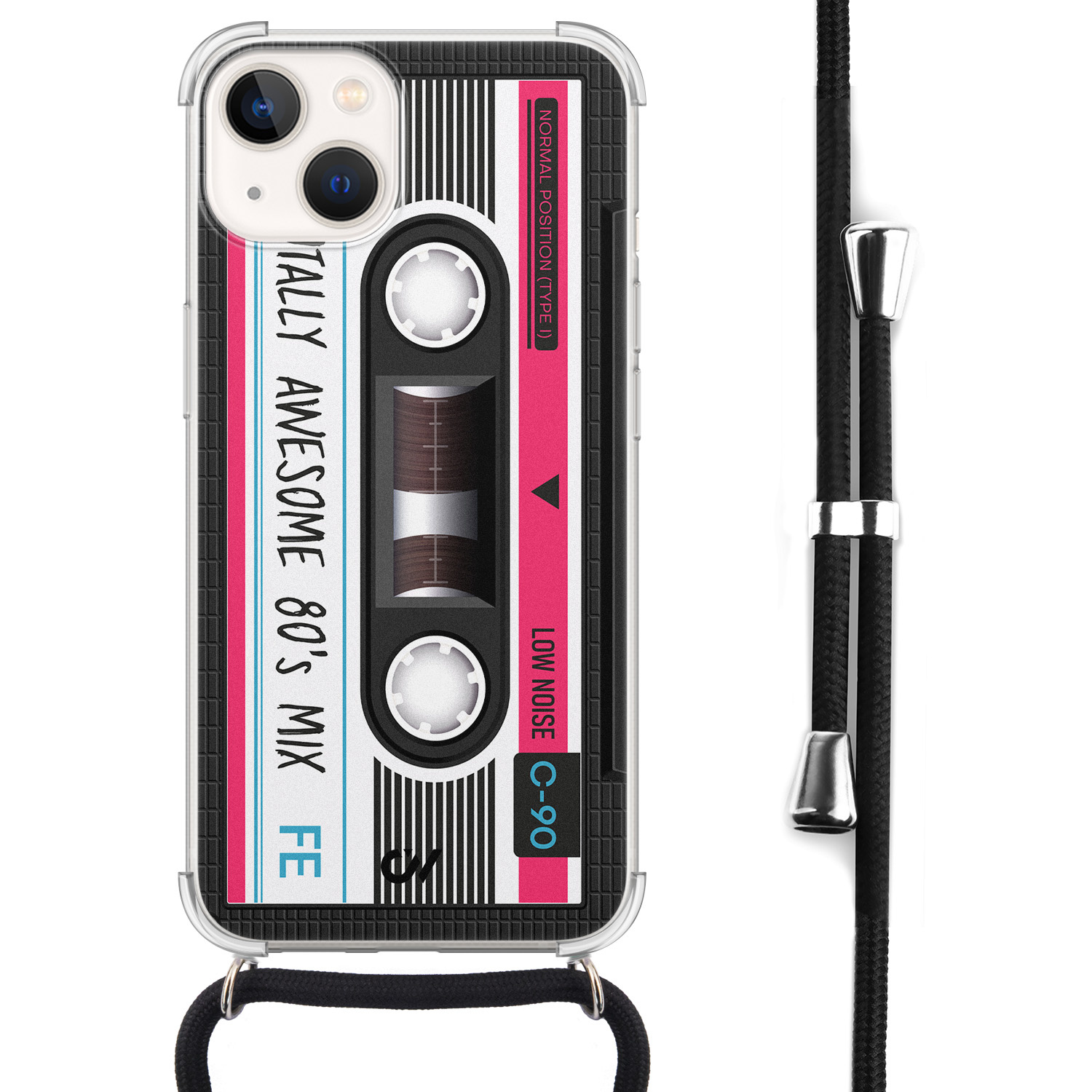 Casevibes iPhone 13 hoesje met koord - Cassette