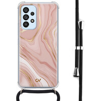 Casevibes Samsung Galaxy A53 hoesje met koord - Rose Marble