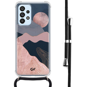 Casevibes Samsung Galaxy A53 hoesje met koord - Landscape Rosegold