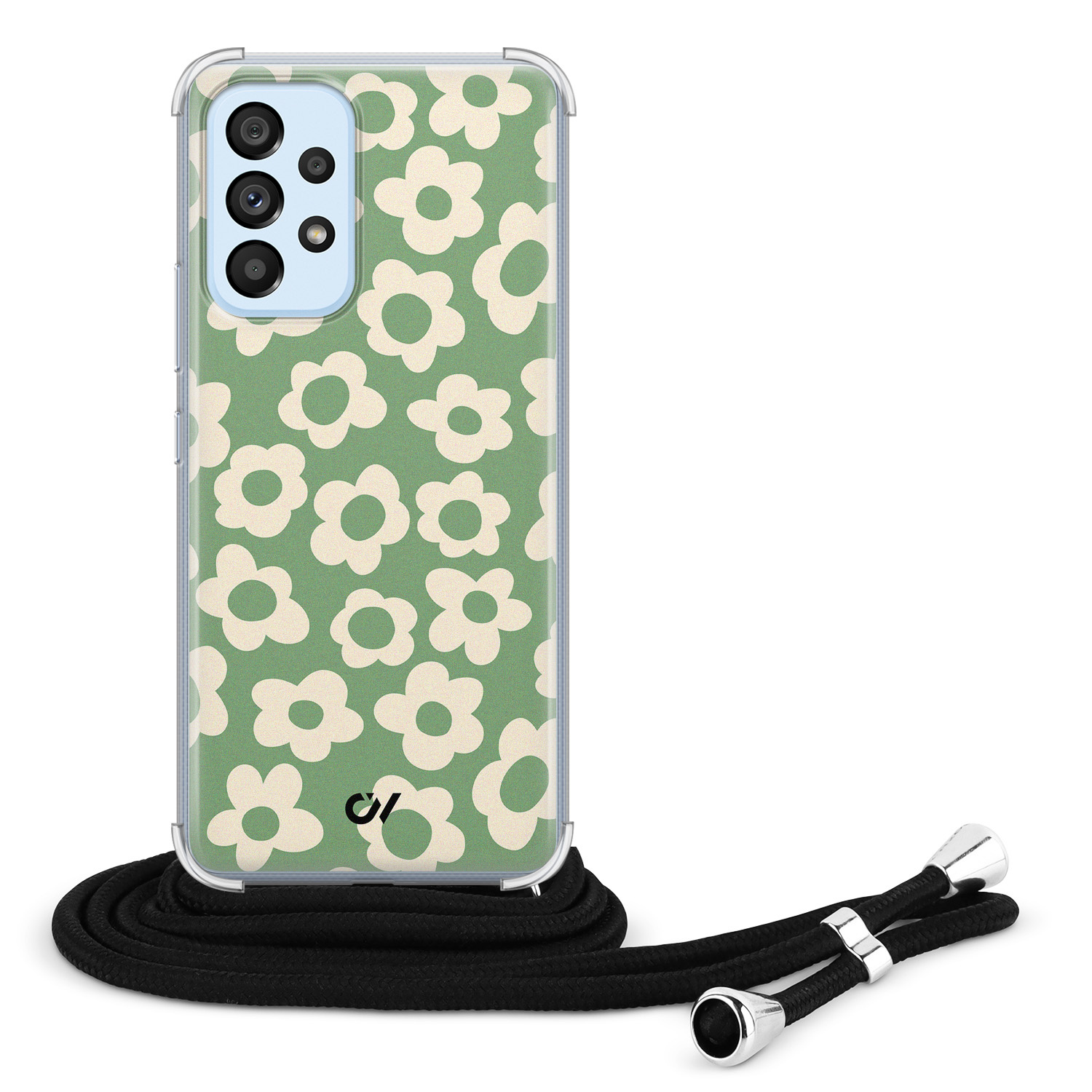 Casevibes Samsung Galaxy A53 hoesje met koord - Retro Cute Flowers