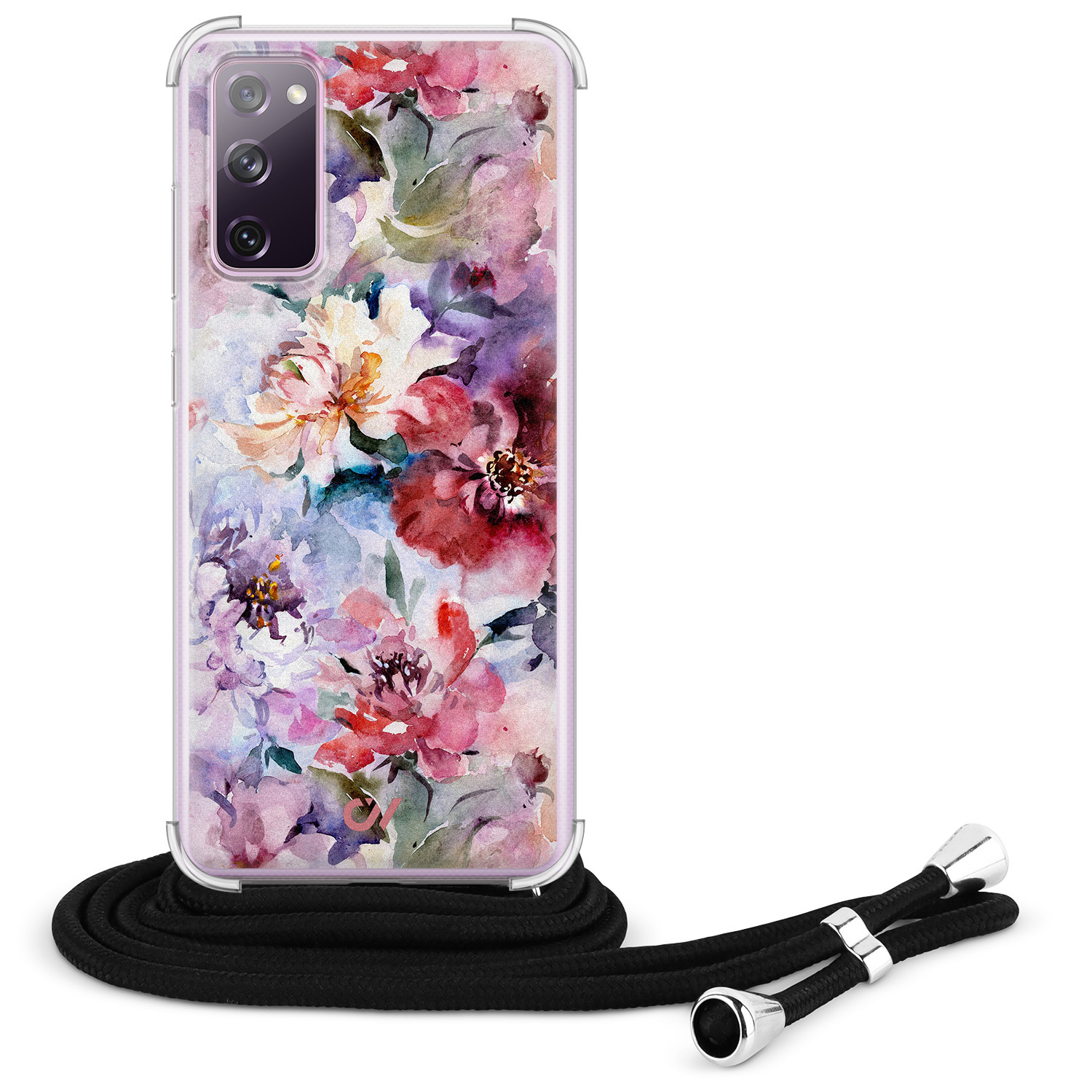 Casevibes Samsung Galaxy S20 FE hoesje met koord - Bloemen Acryl