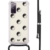 Casevibes Samsung Galaxy S20 FE hoesje met koord - Yin Yang