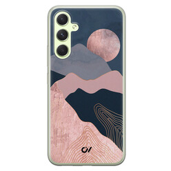 Casevibes Samsung Galaxy A54 hoesje siliconen - Landscape Rosegold