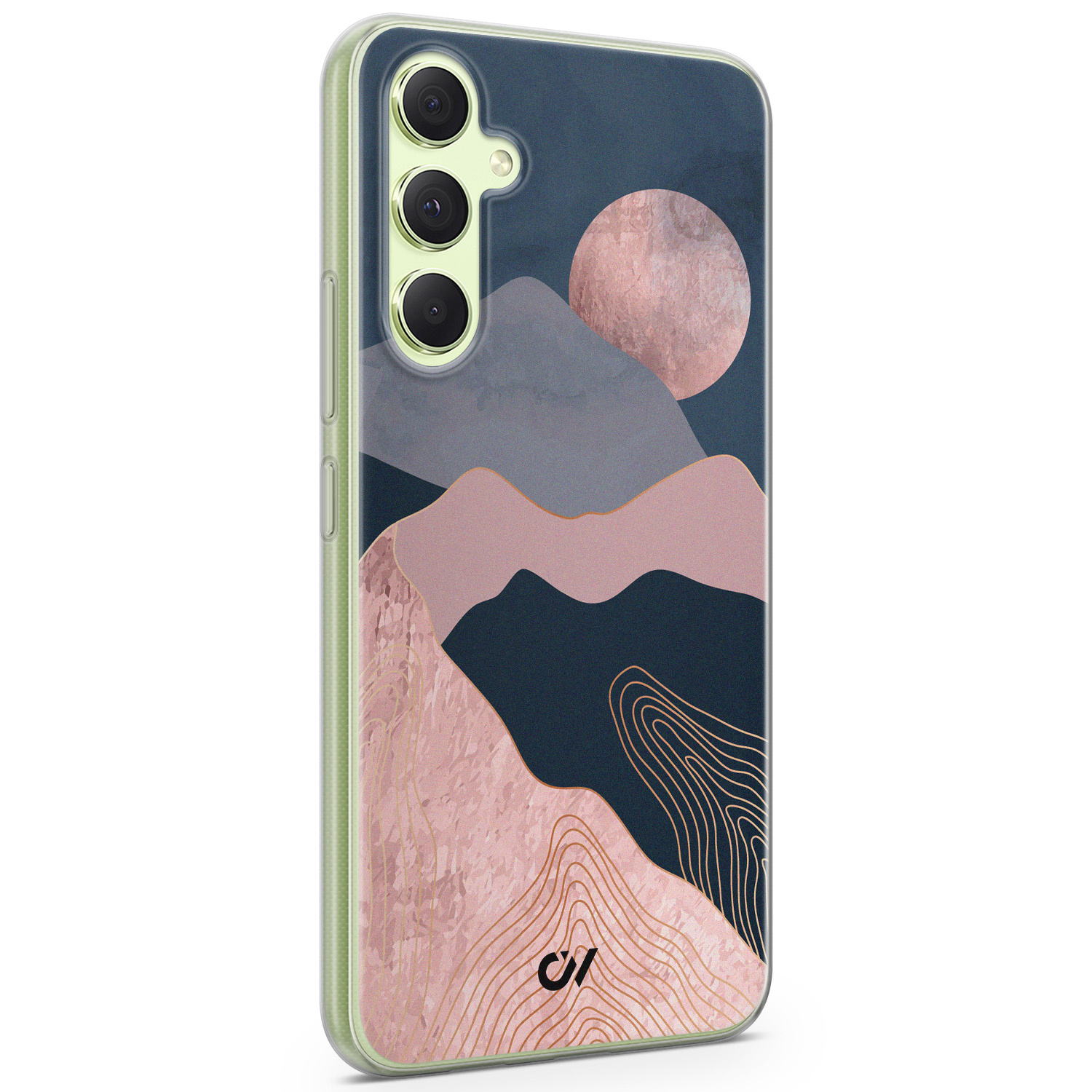 Casevibes Samsung Galaxy A54 hoesje siliconen - Landscape Rosegold