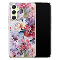 Casevibes Samsung Galaxy A54 hoesje siliconen - Bloemen Acryl