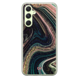 Casevibes Samsung Galaxy A54 hoesje siliconen - Marble Twilight