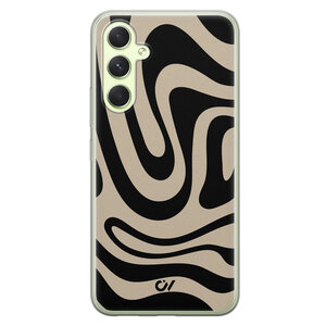 Casevibes Samsung Galaxy A54 hoesje siliconen - Abstract Black Waves
