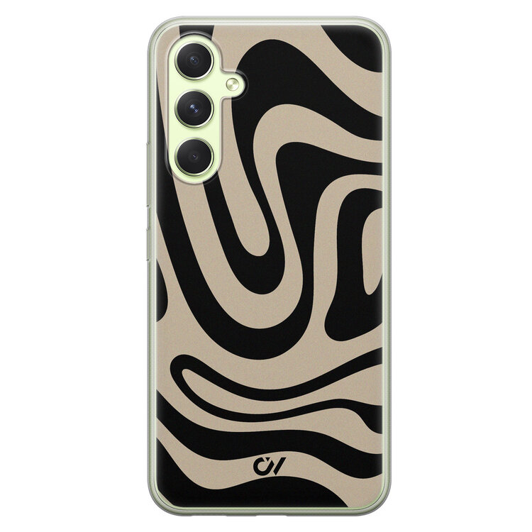 Casevibes Samsung Galaxy A54 hoesje siliconen - Abstract Black Waves