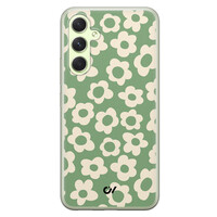 Casevibes Samsung Galaxy A54 hoesje siliconen - Retro Cute Flowers