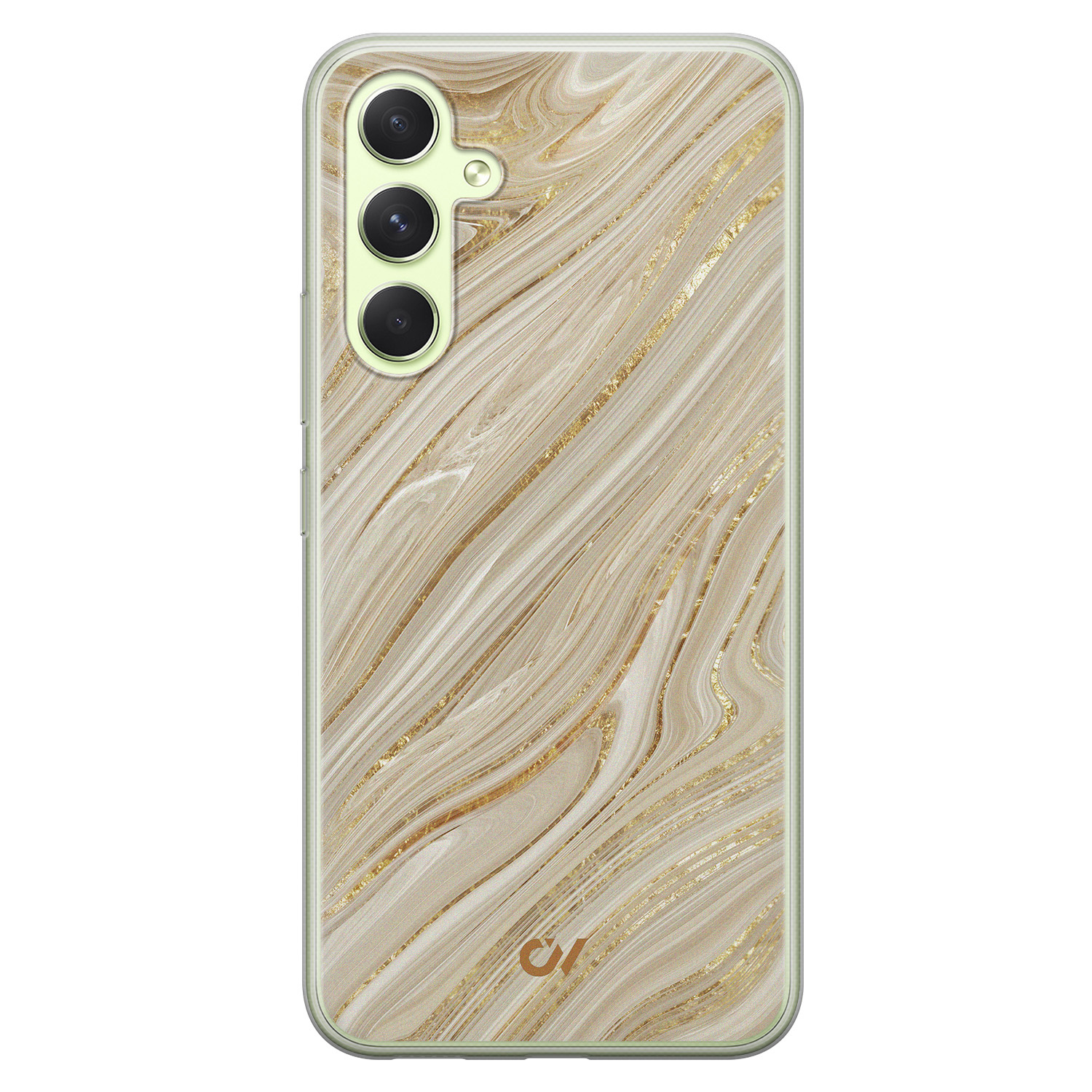 Casevibes Samsung Galaxy A54 hoesje siliconen - Golden Marble