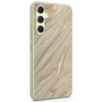 Casevibes Samsung Galaxy A54 hoesje siliconen - Golden Marble