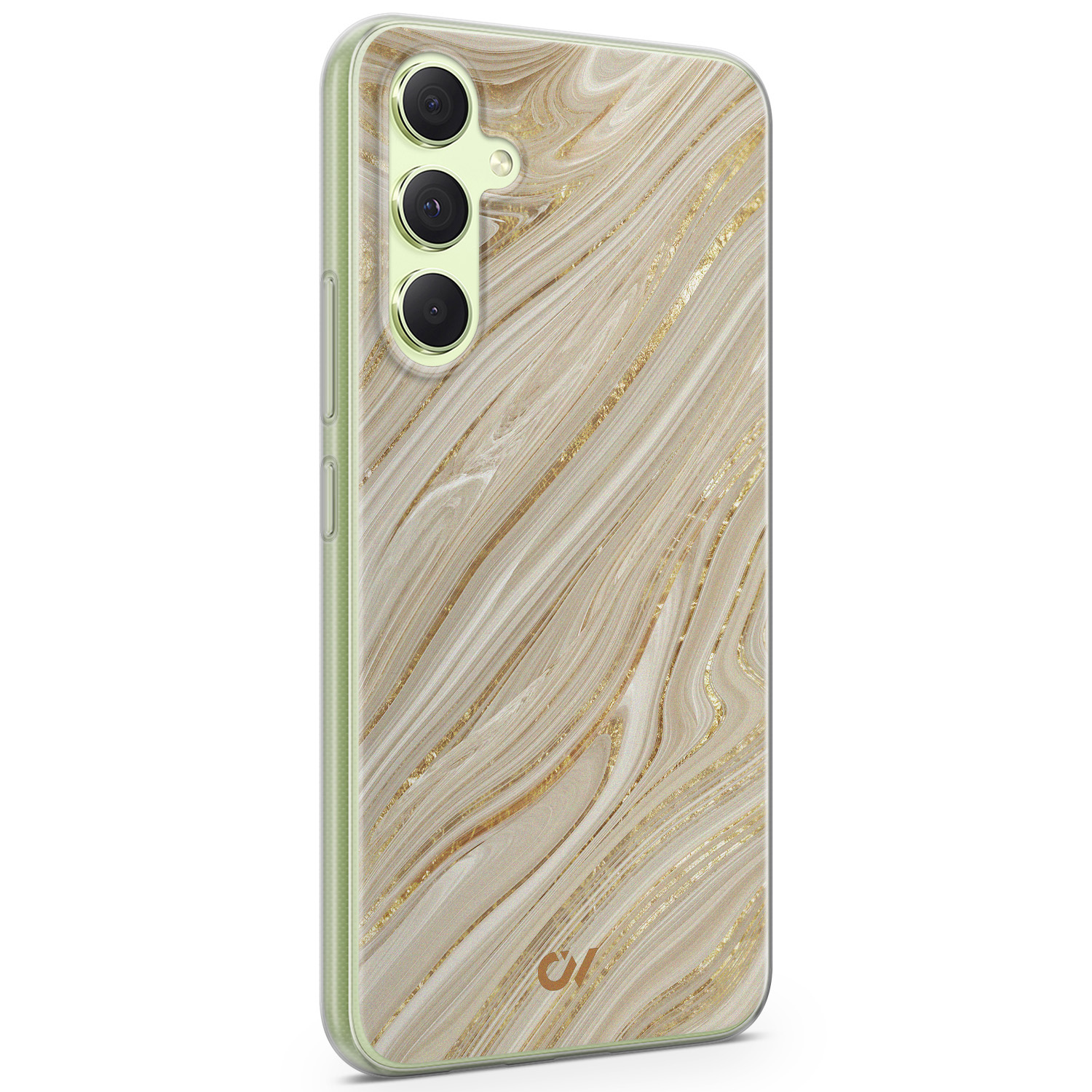 Casevibes Samsung Galaxy A54 hoesje siliconen - Golden Marble