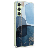 Casevibes Samsung Galaxy A54 hoesje siliconen - Blue Abstract Shapes