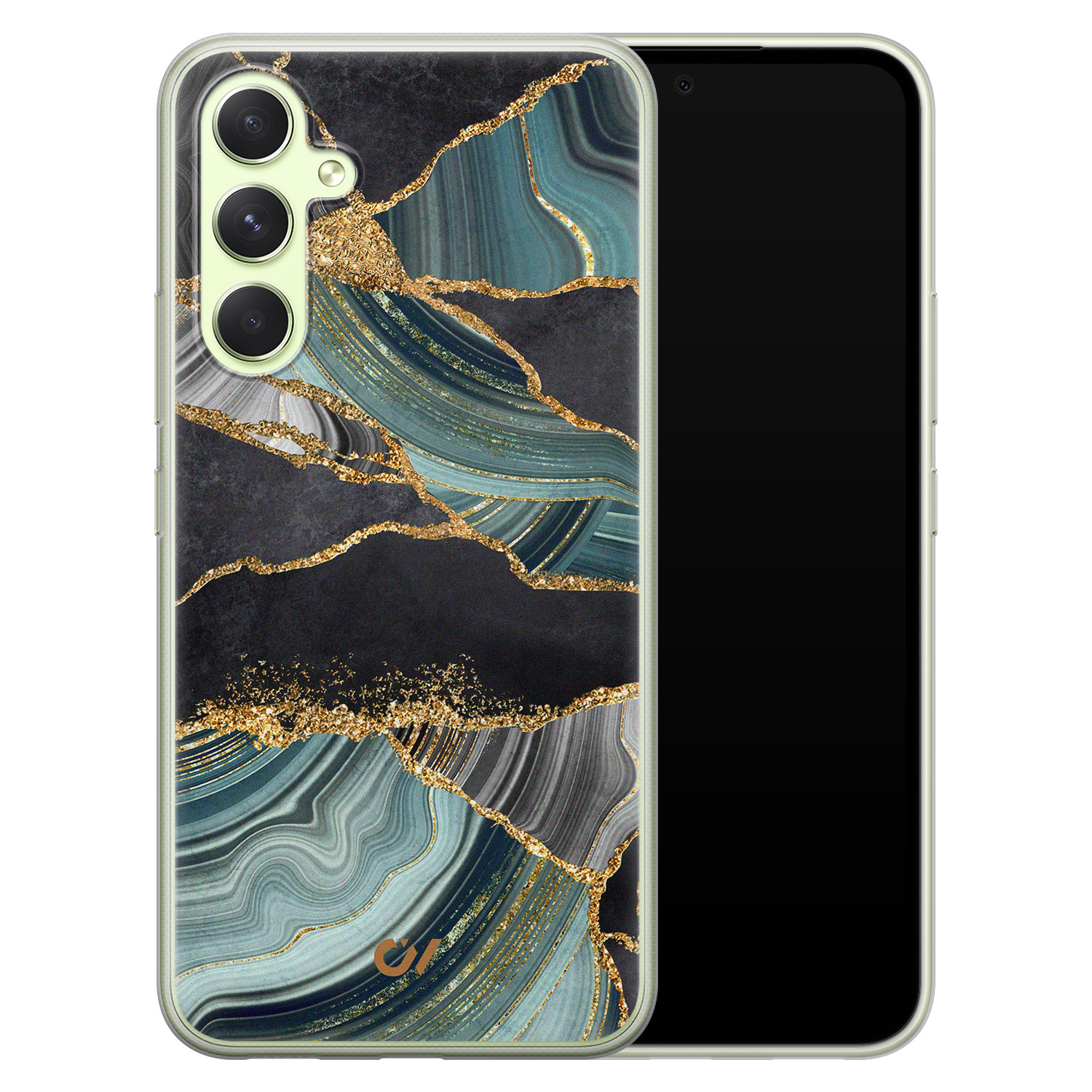 Casevibes Samsung Galaxy A54 hoesje siliconen - Marble Jade Stone