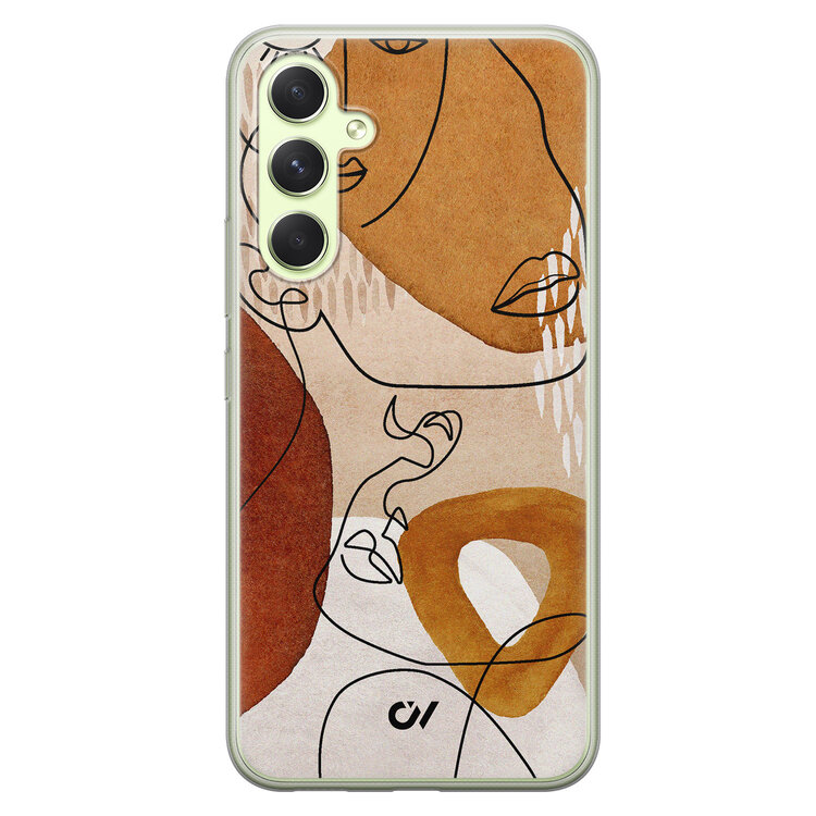 Casevibes Samsung Galaxy A54 hoesje siliconen - Abstract Shape Faces