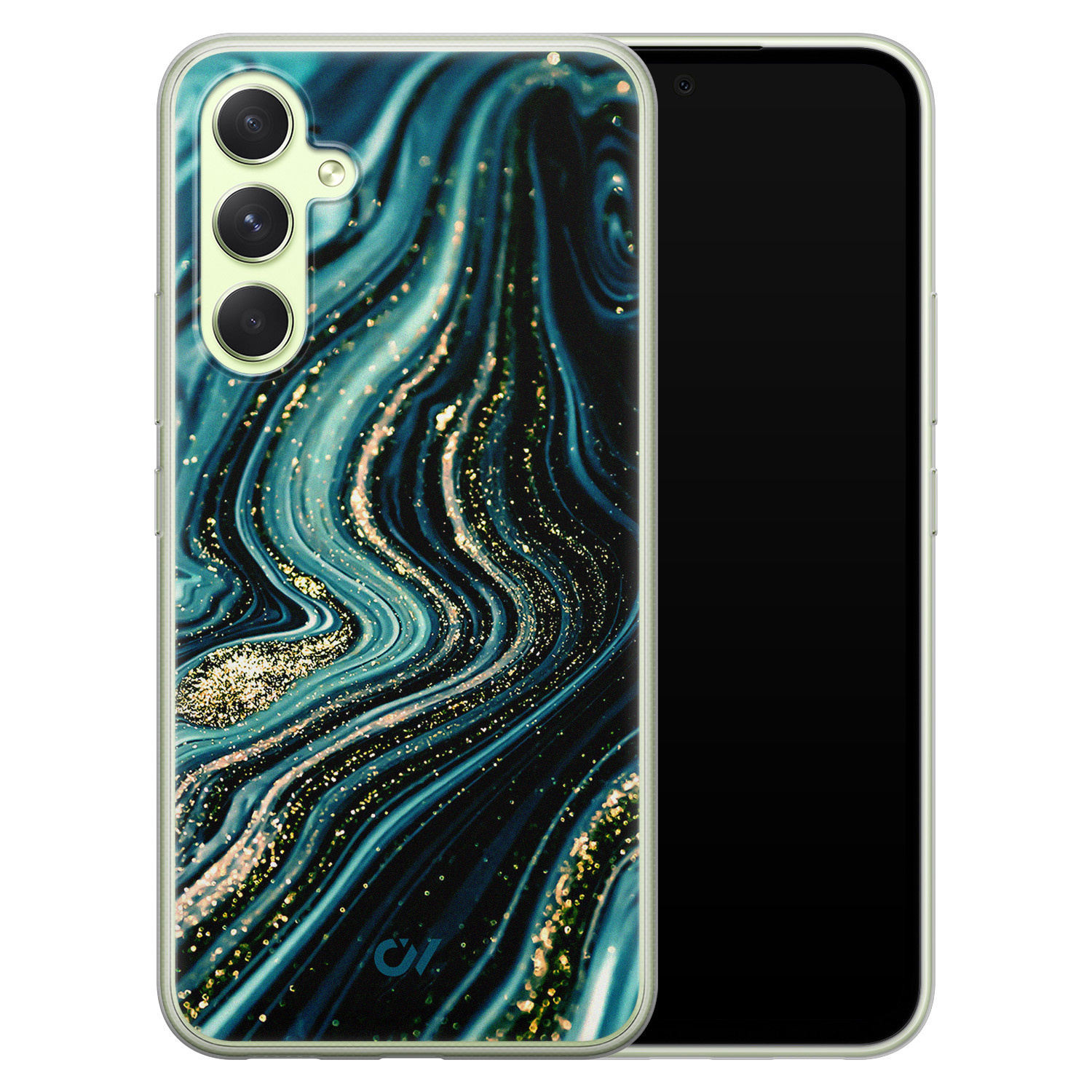 Casevibes Samsung Galaxy A54 hoesje siliconen - Blue Marble Waves
