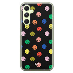 Casevibes Samsung Galaxy A54 hoesje siliconen - Retro Smileys