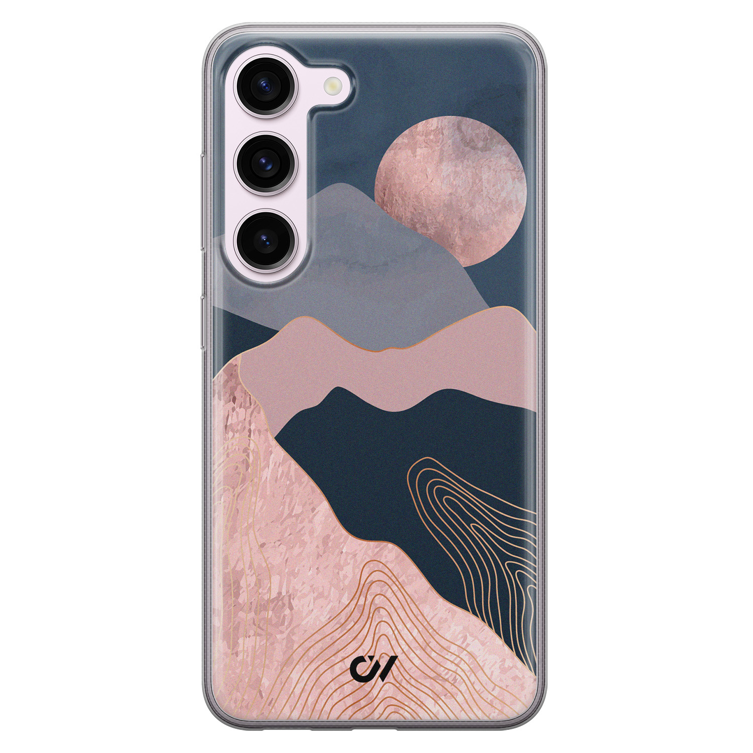 Casevibes Samsung Galaxy S23 hoesje siliconen - Landscape Rosegold