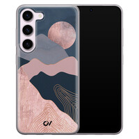 Casevibes Samsung Galaxy S23 hoesje siliconen - Landscape Rosegold