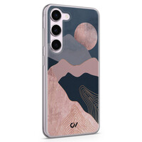 Casevibes Samsung Galaxy S23 hoesje siliconen - Landscape Rosegold