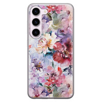 Casevibes Samsung Galaxy S23 hoesje siliconen - Bloemen Acryl