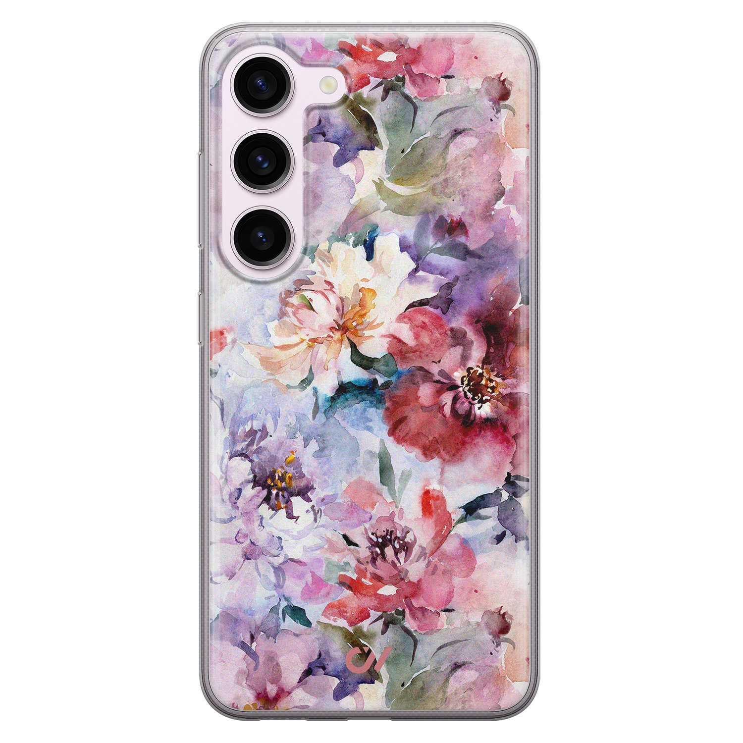 Casevibes Samsung Galaxy S23 hoesje siliconen - Bloemen Acryl