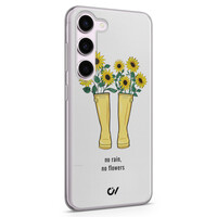 Casevibes Samsung Galaxy S23 hoesje siliconen - No Rain, No Flowers