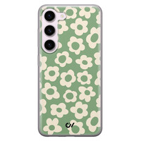 Casevibes Samsung Galaxy S23 hoesje siliconen - Retro Cute Flowers