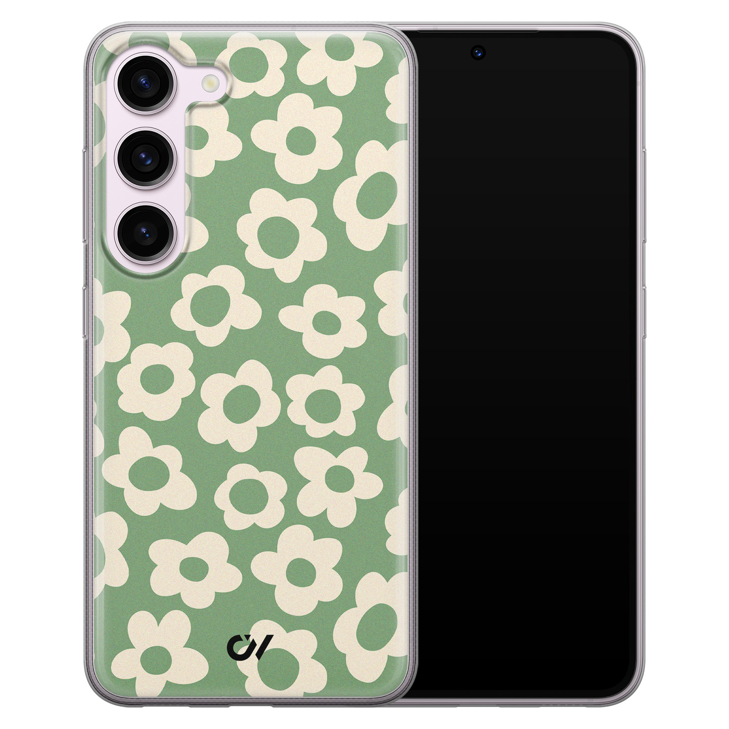 Casevibes Samsung Galaxy S23 hoesje siliconen - Retro Cute Flowers