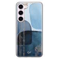 Casevibes Samsung Galaxy S23 hoesje siliconen - Blue Abstract Shapes