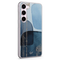 Casevibes Samsung Galaxy S23 hoesje siliconen - Blue Abstract Shapes