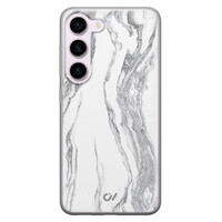 Casevibes Samsung Galaxy S23 hoesje siliconen - Marble Ivory