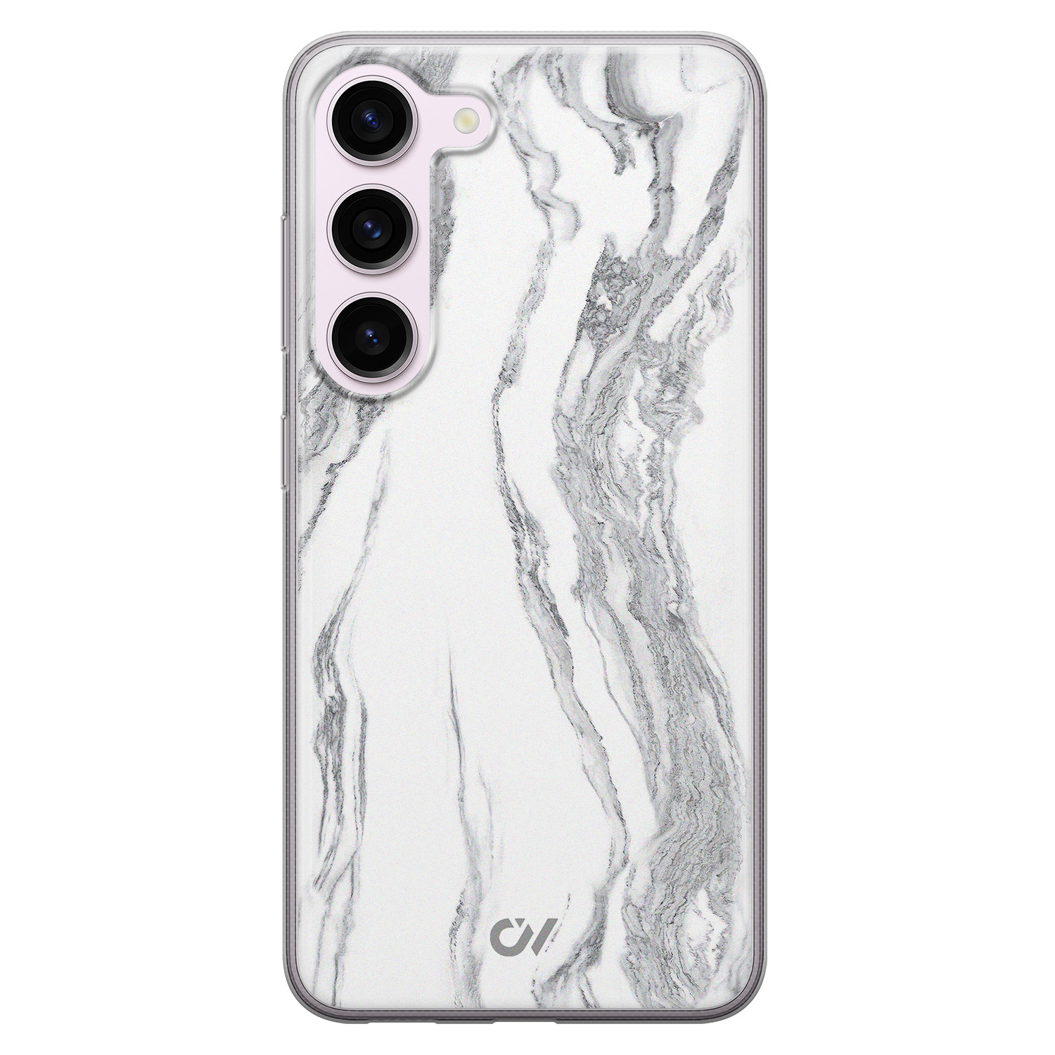 Casevibes Samsung Galaxy S23 hoesje siliconen - Marble Ivory