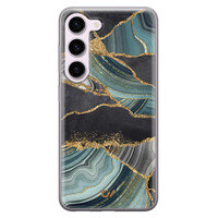 Casevibes Samsung Galaxy S23 hoesje siliconen - Marble Jade Stone