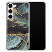 Casevibes Samsung Galaxy S23 hoesje siliconen - Marble Jade Stone