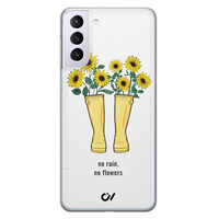 Casevibes Samsung Galaxy S21 Plus hoesje siliconen - No Rain, No Flowers