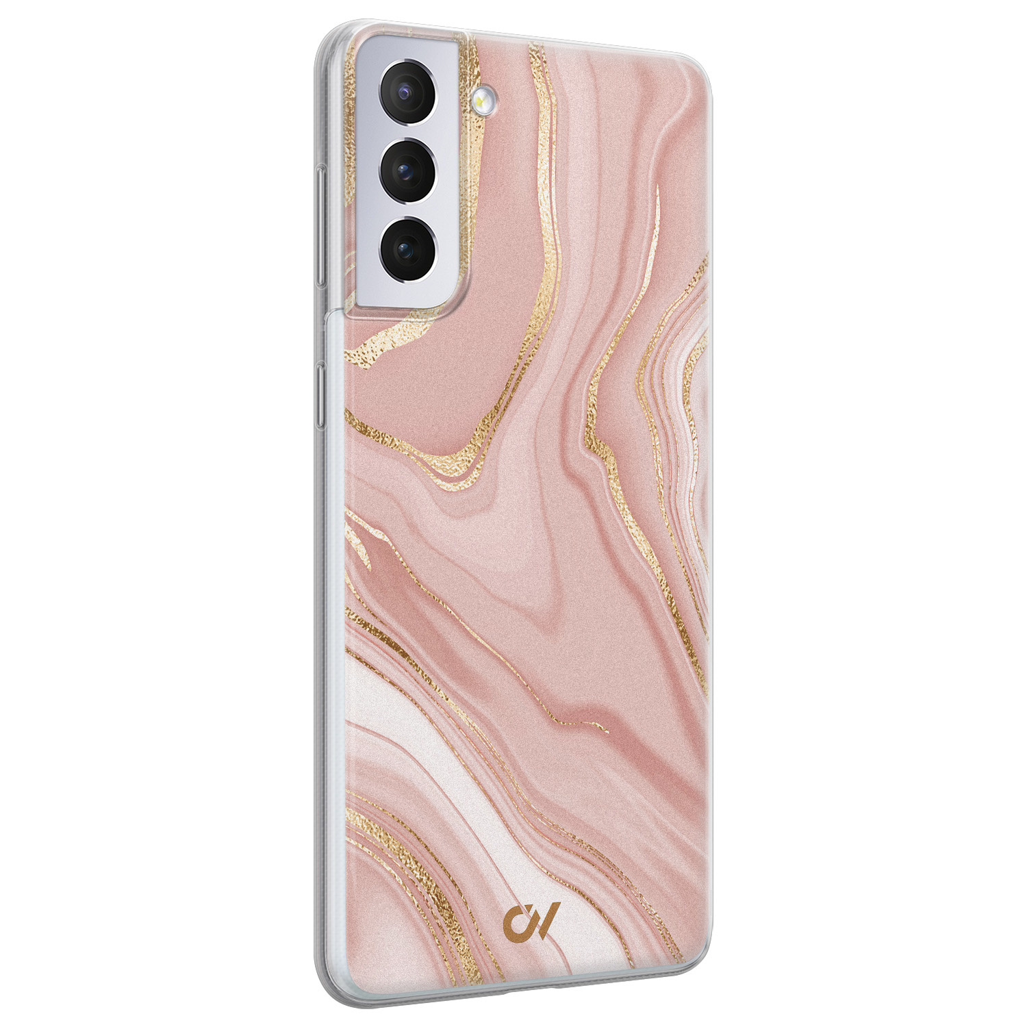 Casevibes Samsung Galaxy S21 Plus hoesje siliconen - Rose Marble