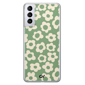 Casevibes Samsung Galaxy S21 Plus hoesje siliconen - Retro Cute Flowers
