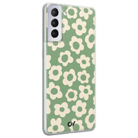 Casevibes Samsung Galaxy S21 Plus hoesje siliconen - Retro Cute Flowers