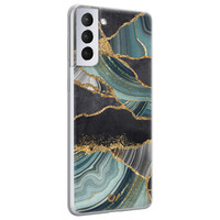 Casevibes Samsung Galaxy S21 Plus hoesje siliconen - Marble Jade Stone