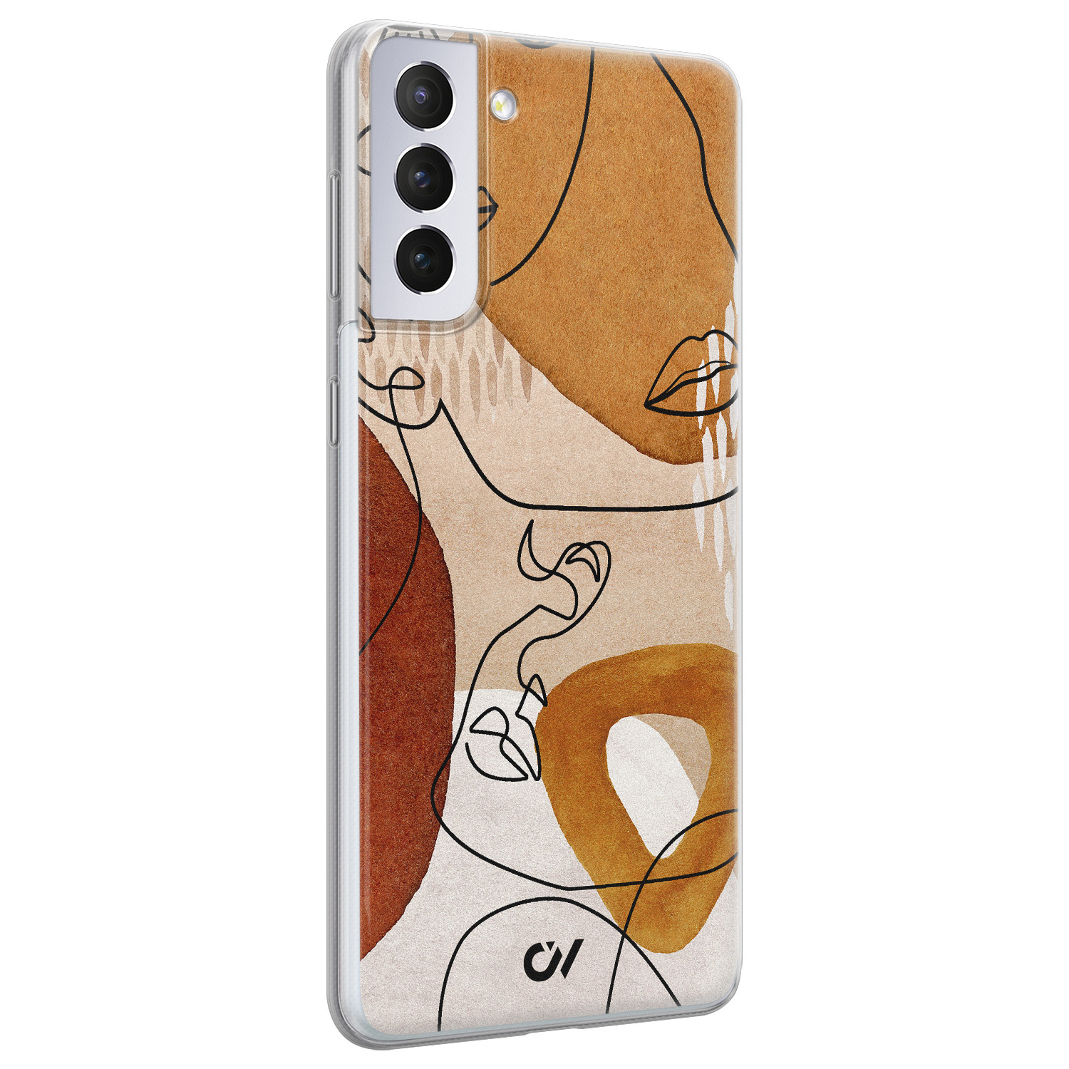 Casevibes Samsung Galaxy S21 Plus hoesje siliconen - Abstract Shape Faces