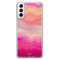 Casevibes Samsung Galaxy S21 Plus hoesje siliconen - Fuschia Sunset