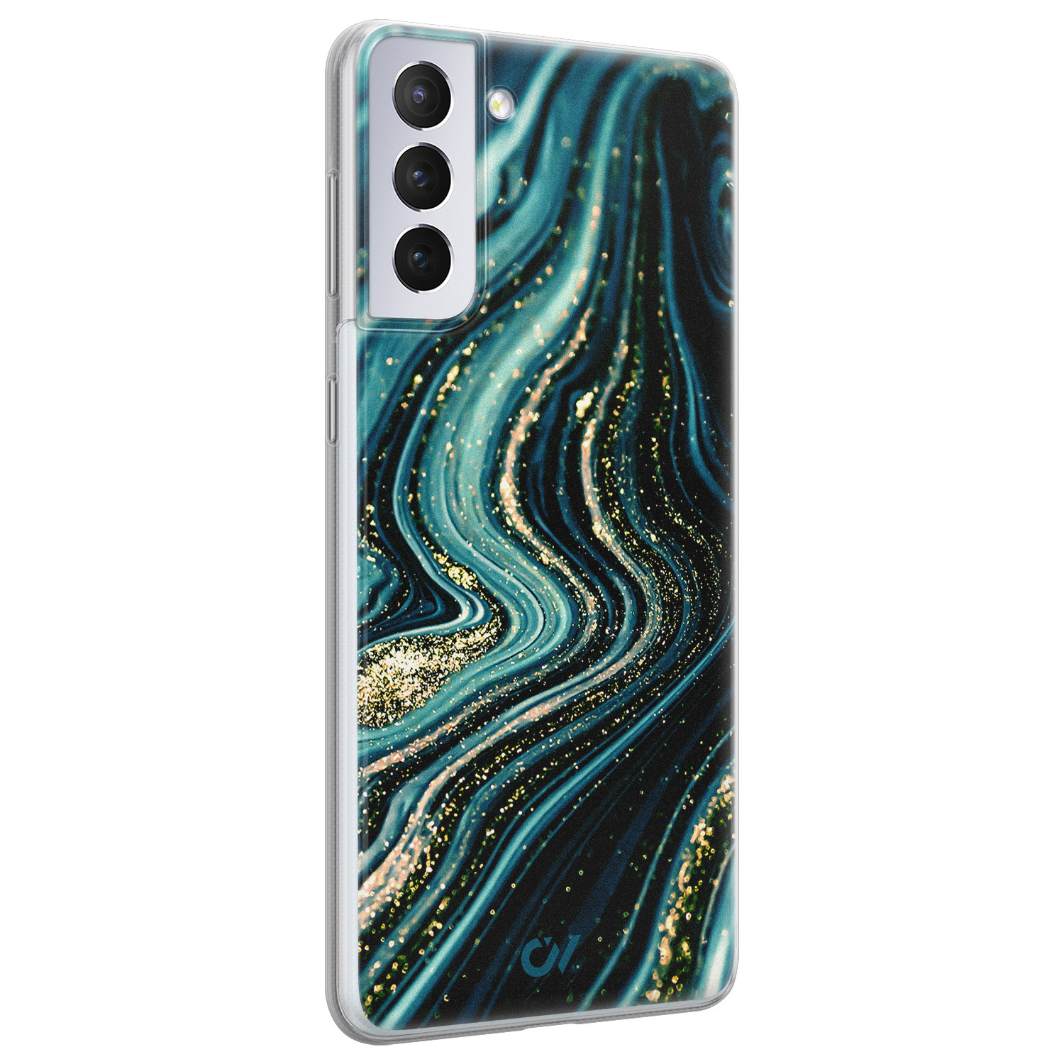 Casevibes Samsung Galaxy S21 Plus hoesje siliconen - Blue Marble Waves