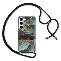 Casevibes Samsung Galaxy S23 hoesje met koord - Marble Jade Stone