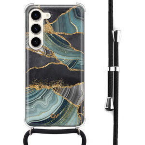 Casevibes Samsung Galaxy S23 hoesje met koord - Marble Jade Stone