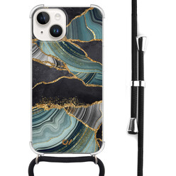 Casevibes iPhone 14 hoesje met koord - Marble Jade Stone